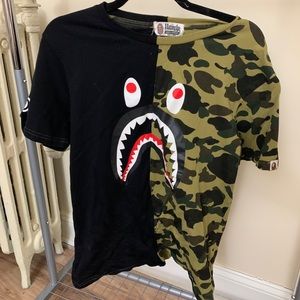 BAPE split t shirt